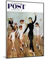 "Ballet Class" Saturday Evening Post Cover, November 3, 1956-George Hughes-Mounted Giclee Print