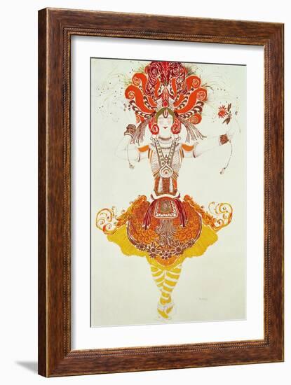 Ballet Costume for "The Firebird," by Stravinsky-Leon Bakst-Framed Giclee Print