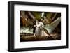 Ballet Dancer & Angel in Ruine-null-Framed Art Print