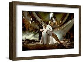 Ballet Dancer & Angel in Ruine-null-Framed Art Print