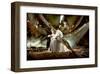 Ballet Dancer & Angel in Ruine-null-Framed Art Print