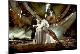 Ballet Dancer & Angel in Ruine-null-Mounted Art Print