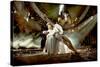 Ballet Dancer & Angel in Ruine-null-Stretched Canvas