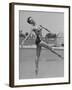 Ballet Dancer Cyd Charisse Who Aspires to be a Movie Star at Santa Monica Beach-Peter Stackpole-Framed Premium Photographic Print