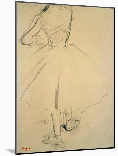 Ballet Dancer from Behind, 19th Century-Edgar Degas-Mounted Giclee Print