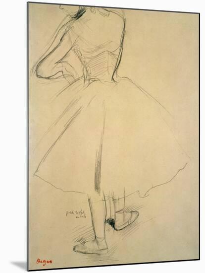 Ballet Dancer from Behind, 19th Century-Edgar Degas-Mounted Giclee Print