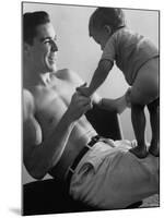 Ballet Dancer Jacques D'Amboise with His Son Christopher-John Dominis-Mounted Premium Photographic Print