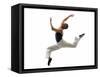 Ballet Dancer Mid-air in Jump-Tim Pannell-Framed Stretched Canvas