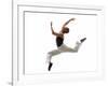 Ballet Dancer Mid-air in Jump-Tim Pannell-Framed Photographic Print