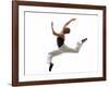 Ballet Dancer Mid-air in Jump-Tim Pannell-Framed Photographic Print