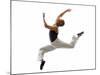 Ballet Dancer Mid-air in Jump-Tim Pannell-Mounted Photographic Print