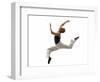Ballet Dancer Mid-air in Jump-Tim Pannell-Framed Photographic Print
