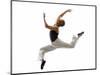 Ballet Dancer Mid-air in Jump-Tim Pannell-Mounted Photographic Print