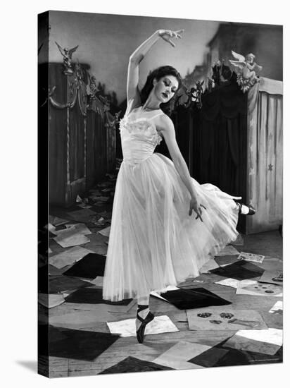 Ballet Dancer Moira Shearer's Solo Dance in Scene from British Ballet Film "Red Shoes"-Nat Farbman-Stretched Canvas