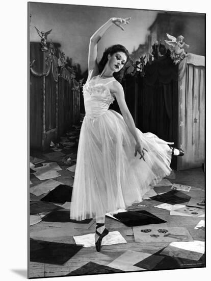 Ballet Dancer Moira Shearer's Solo Dance in Scene from British Ballet Film "Red Shoes"-Nat Farbman-Mounted Premium Photographic Print