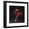 Ballet Dancer Red Tutu-null-Framed Art Print