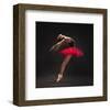 Ballet Dancer Red Tutu-null-Framed Art Print