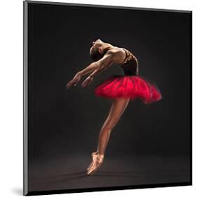 Ballet Dancer Red Tutu-null-Mounted Art Print