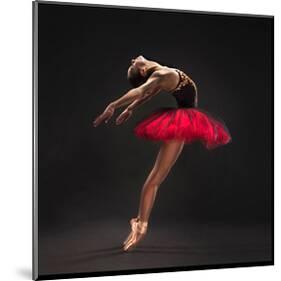 Ballet Dancer Red Tutu-null-Mounted Art Print