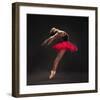 Ballet Dancer Red Tutu-null-Framed Art Print