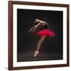 Ballet Dancer Red Tutu-null-Framed Art Print