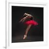 Ballet Dancer Red Tutu-null-Framed Art Print