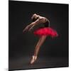 Ballet Dancer Red Tutu-null-Mounted Art Print