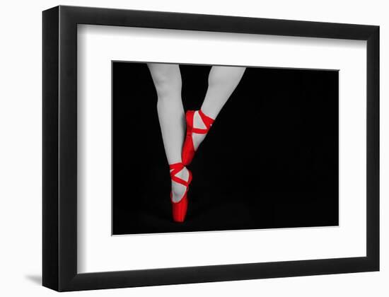 Ballet Dancer Standing on Toes-null-Framed Art Print