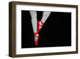 Ballet Dancer Standing on Toes-null-Framed Art Print