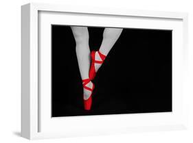 Ballet Dancer Standing on Toes-null-Framed Art Print