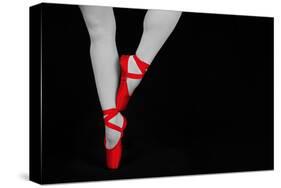 Ballet Dancer Standing on Toes-null-Stretched Canvas