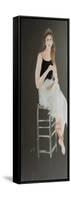 Ballet Dancer with Ballet Shoes 2015-Susan Adams-Framed Stretched Canvas