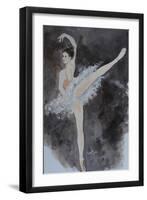 Ballet Dancer with Pink Top 2015-Susan Adams-Framed Giclee Print