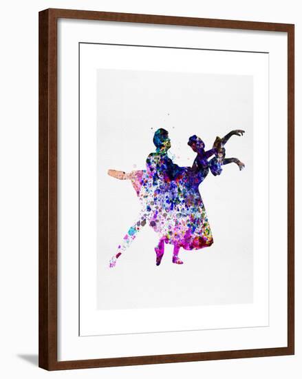 Ballet Dancers Watercolor 1-Irina March-Framed Art Print