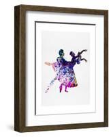 Ballet Dancers Watercolor 1-Irina March-Framed Art Print