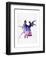 Ballet Dancers Watercolor 1-Irina March-Framed Art Print