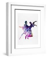 Ballet Dancers Watercolor 1-Irina March-Framed Art Print