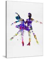 Ballet Dancers Watercolor 2-Irina March-Stretched Canvas