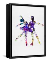 Ballet Dancers Watercolor 2-Irina March-Framed Stretched Canvas