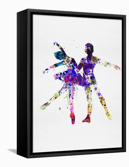 Ballet Dancers Watercolor 2-Irina March-Framed Stretched Canvas