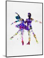 Ballet Dancers Watercolor 2-Irina March-Mounted Art Print