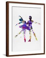 Ballet Dancers Watercolor 2-Irina March-Framed Art Print