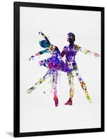 Ballet Dancers Watercolor 2-Irina March-Framed Art Print