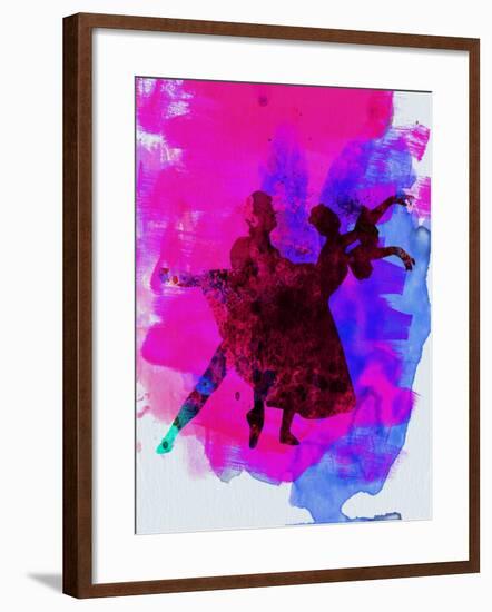 Ballet Dancers Watercolor 3-Irina March-Framed Art Print