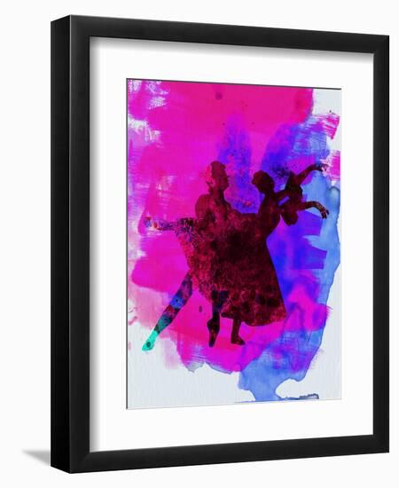 Ballet Dancers Watercolor 3-Irina March-Framed Art Print