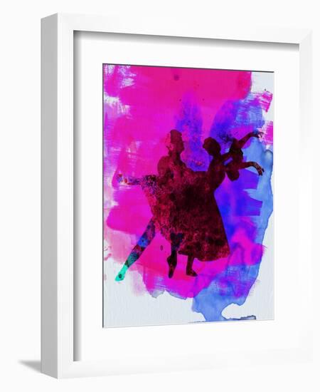 Ballet Dancers Watercolor 3-Irina March-Framed Art Print