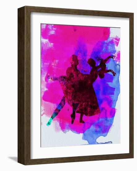 Ballet Dancers Watercolor 3-Irina March-Framed Art Print