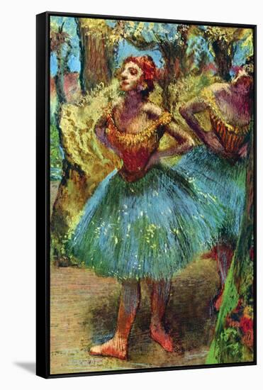 Ballet Dancers-Edgar Degas-Framed Stretched Canvas