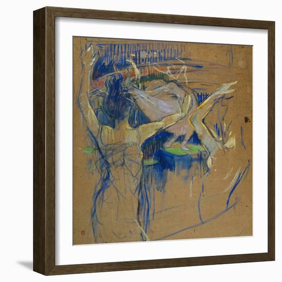 Ballet de Papa Chrysantheme, 1892 Oil on cardboard, 65 x 58,3 cm.-Henri de Toulouse-Lautrec-Framed Giclee Print