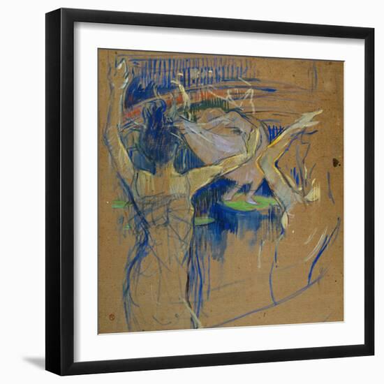 Ballet de Papa Chrysantheme, 1892 Oil on cardboard, 65 x 58,3 cm.-Henri de Toulouse-Lautrec-Framed Giclee Print